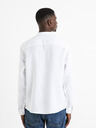 Celio Weißes Herren-Leinenhemd Celio Damaolin