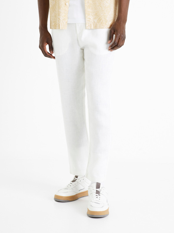 Celio Weiße Herren-Leinenhose Celio Dolinus