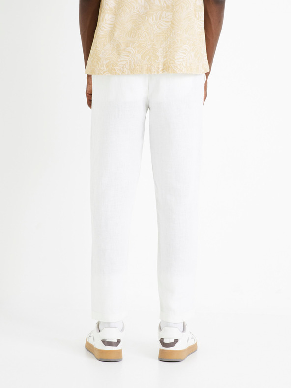 Celio Weiße Herren-Leinenhose Celio Dolinus