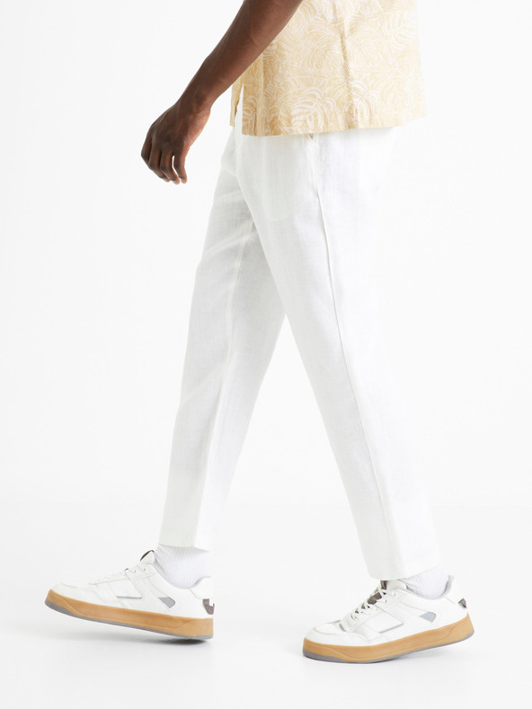 Celio Weiße Herren-Leinenhose Celio Dolinus