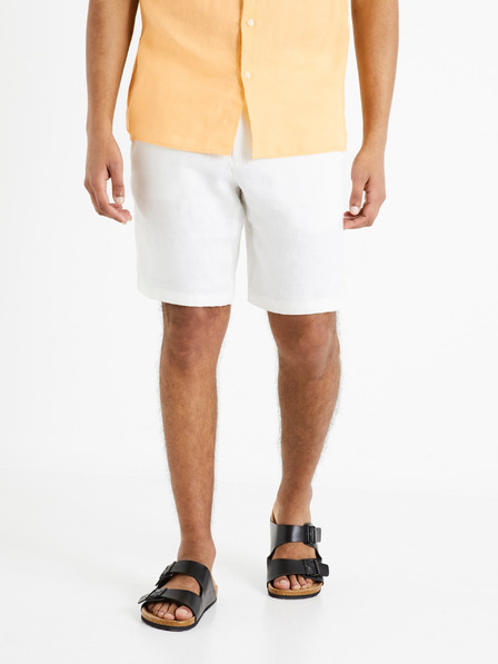 Celio Weiße Herrenshorts aus Leinen Celio Dolinusbm