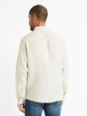 Celio Cremefarbenes Herren-Leinenhemd Celio Daflix