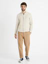 Celio Beigefarbenes Herren-Leinenhemd Celio Damaolin