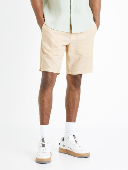 Celio Beige Herren Leinen-Shorts Celio Dolincobm