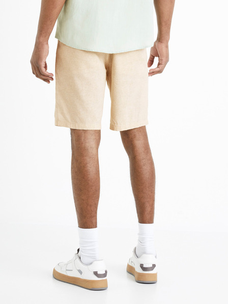 Celio Beige Herren Leinen-Shorts Celio Dolincobm