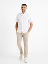 Celio Weißes Herren Leinenhemd Celio Damopoc