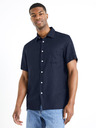 Celio Dunkelblaues Herren-Leinenhemd Celio Damarlin