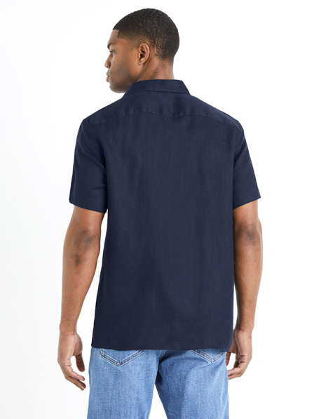 Celio Dunkelblaues Herren-Leinenhemd Celio Damarlin