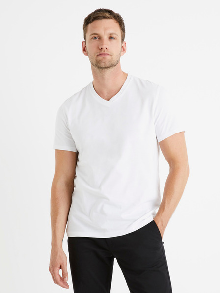 Celio Weißes Herren-Basic-Hemd Celio Debasev