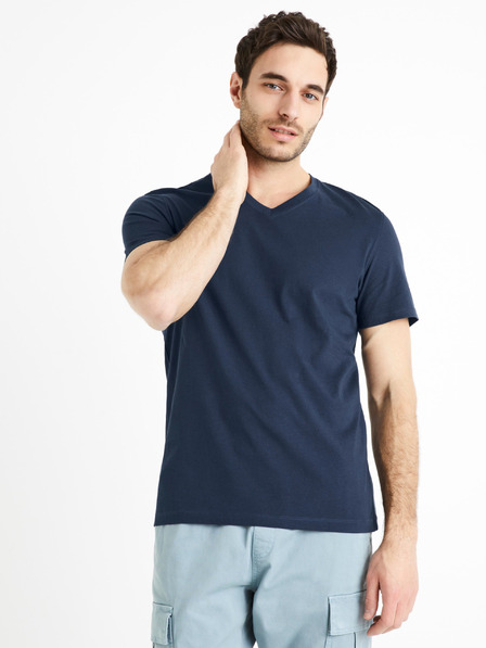 Celio Dunkelblaues Herren Basic-Hemd Celio Debasev