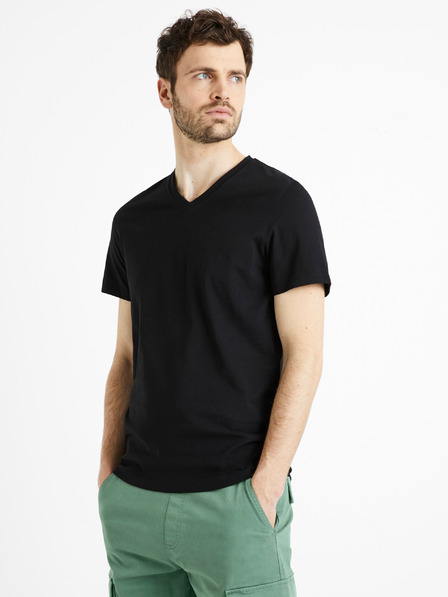 Celio Schwarzes Herren-Basic-Hemd Celio Debasev