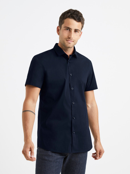 Celio Dunkelblaues Herrenhemd Celio Daslim