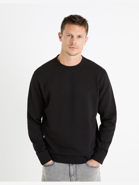 Celio Schwarzer Herren-Kapuzenpulli Basic Celio Feseven