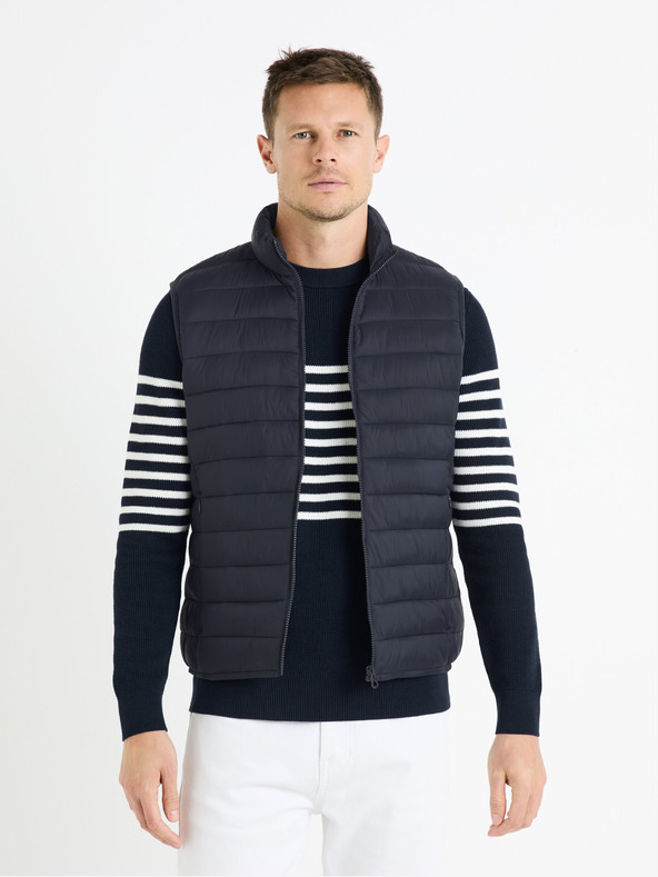 Celio Dunkelblaue Herren-Steppweste Celio Fulock