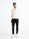 Celio Cremefarbener Herrenpullover mit Stehkragen Celio Celim