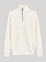 Celio Cremefarbener Herrenpullover mit Stehkragen Celio Celim