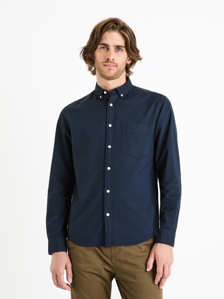 Celio Dunkelblaues Herrenhemd Celio Daxford