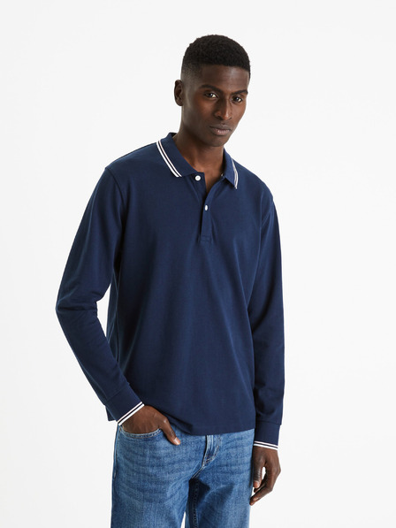 Celio Dunkelblaues Herren-Poloshirt Basic Celio Decolml