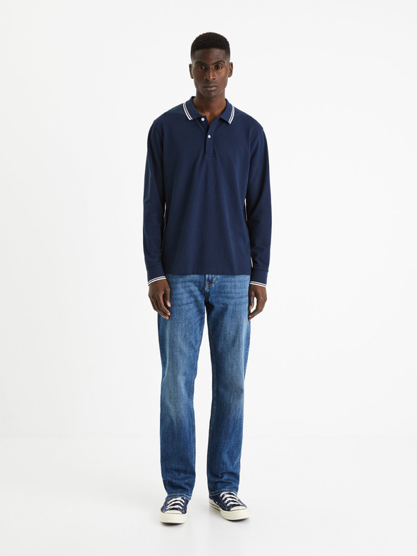 Celio Dunkelblaues Herren-Poloshirt Basic Celio Decolml