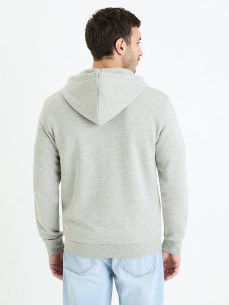Celio Hellgraues Herren-Basic-Sweatshirt Celio Fethree