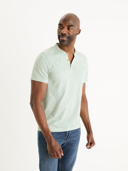 Celio Hellgrünes Herren-T-Shirt Celio Cegeti