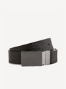 Celio Schwarzer Ledergürtel für Männer Celio Visibe