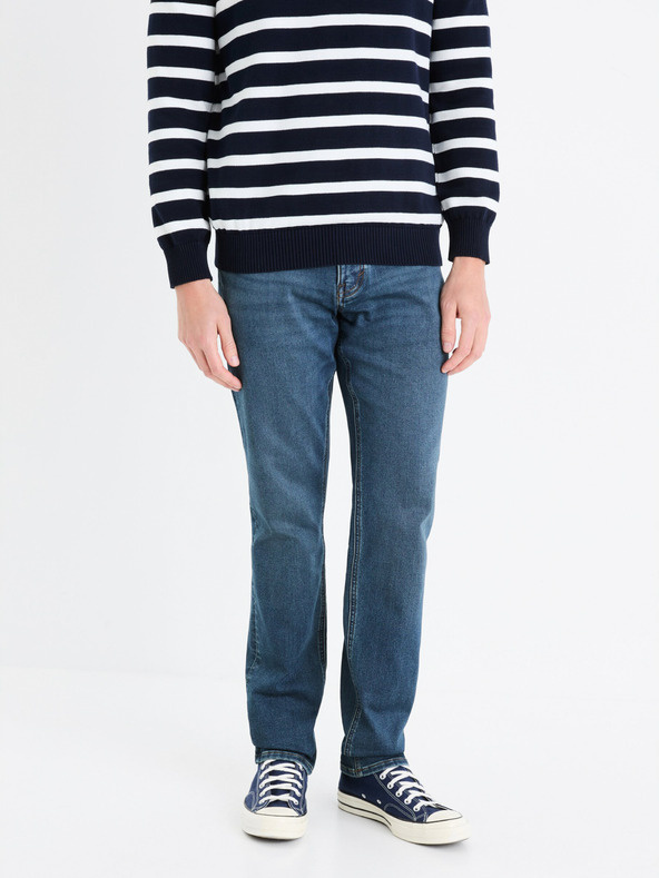 Celio Blaue Herrenjeans Straight Fit Celio Stlmaille