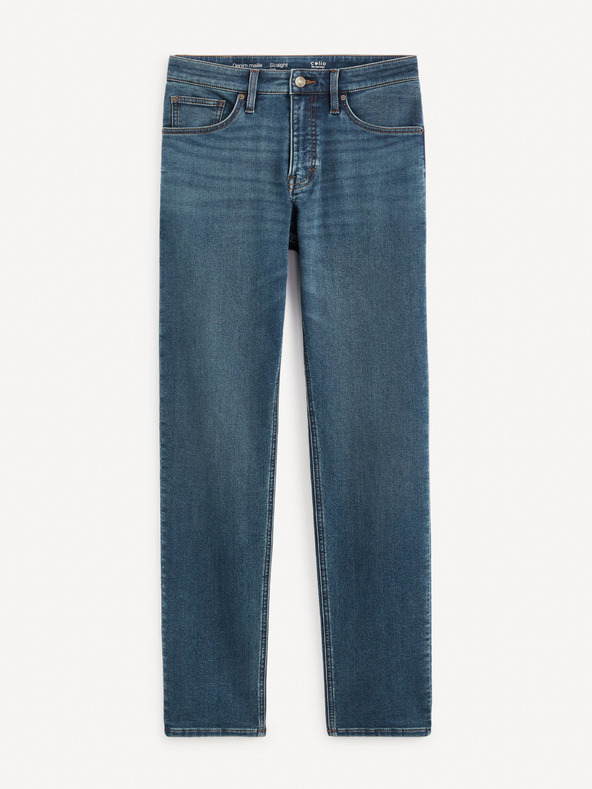 Celio Blaue Herrenjeans Straight Fit Celio Stlmaille