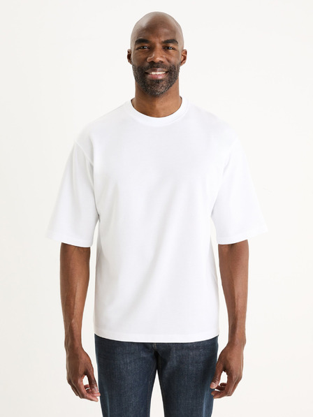 Celio Weißes Herren-T-Shirt Celio Gehem