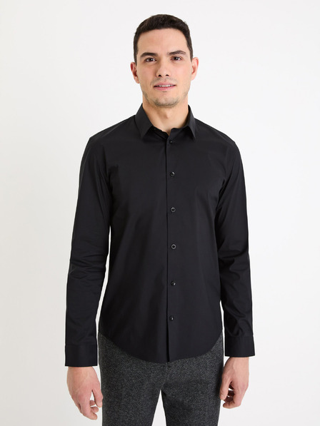 Celio Schwarzes Herrenhemd Celio Masantalrg