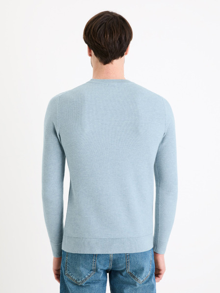 Celio Hellblauer Herren-Basic-Pullover Celio Bepic
