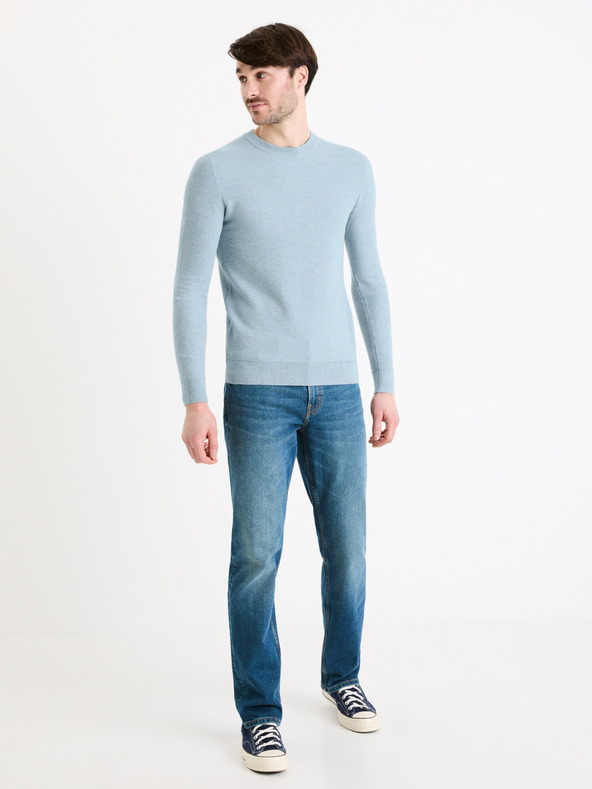Celio Hellblauer Herren-Basic-Pullover Celio Bepic