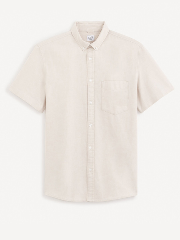Celio Beige Herrenhemd regulär Celio Daxfordmc