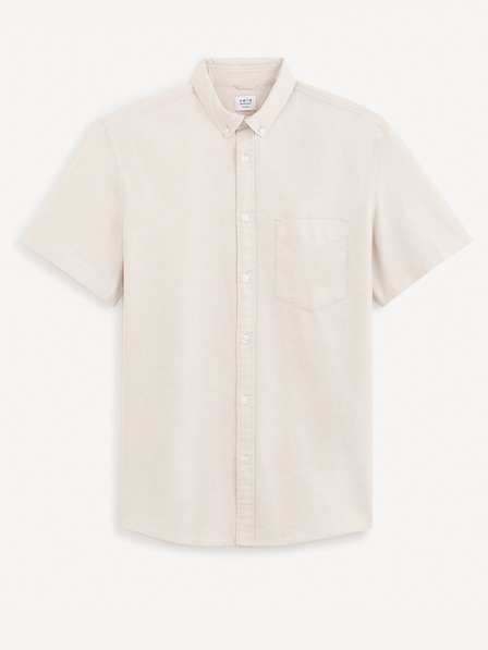 Celio Beige Herrenhemd regulär Celio Daxfordmc