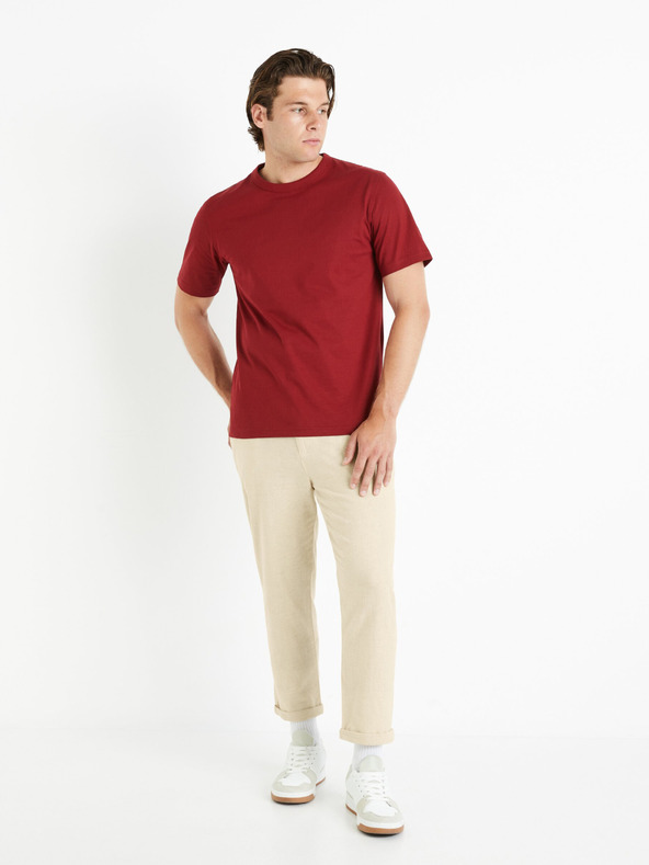 Celio Herrenhose Leinenmischung beige Celio Dolinco