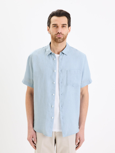 Celio Hellblaues Herren Leinenhemd Celio Damarlin