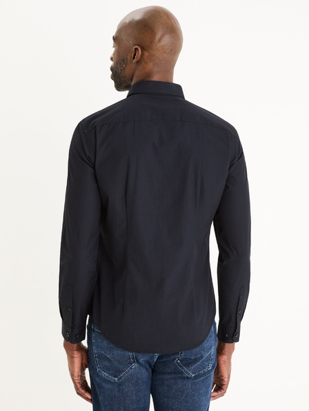 Celio Schwarzes Herrenhemd Celio Rabellefr