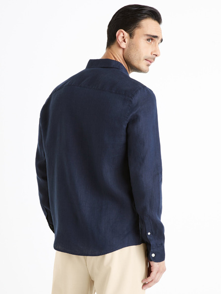 Celio Dunkelblaues Herren Leinenhemd Celio Daflix