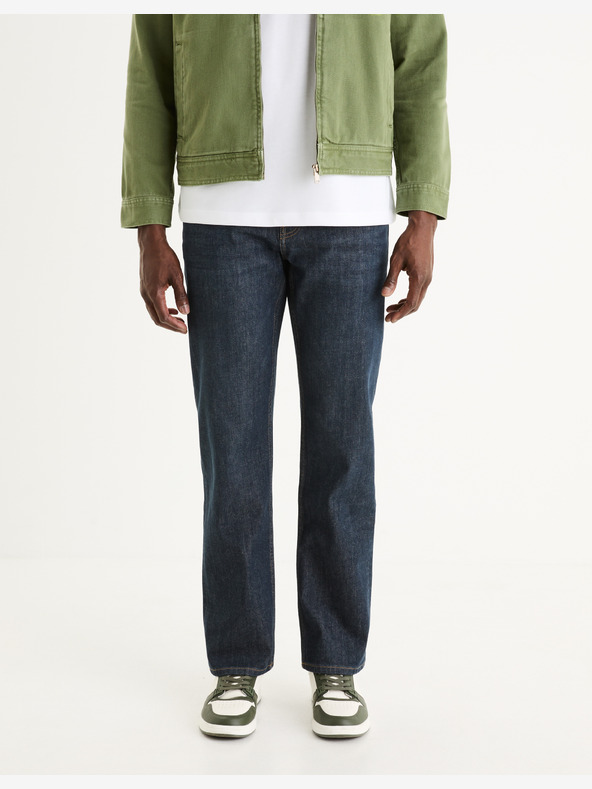 Celio Dunkelblaue Herrenjeans Celio C5 Straight Fit