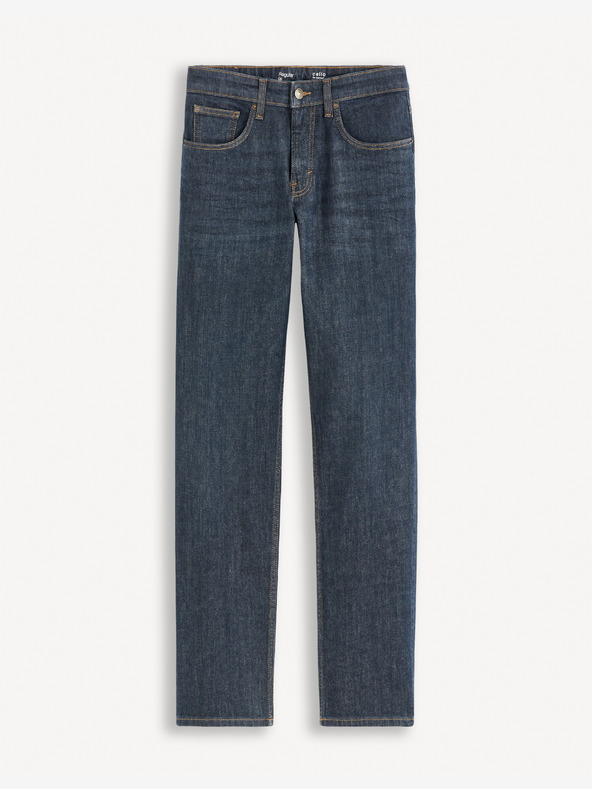 Celio Dunkelblaue Herrenjeans Celio C5 Straight Fit