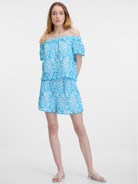 Orsay Blaue gemusterte Damen-Shorts ORSAY