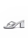 Orsay Silberne Damen-Pantoffeln mit Absatz ORSAY