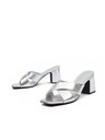 Orsay Silberne Damen-Pantoffeln mit Absatz ORSAY