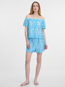 Orsay Blaue gemusterte Damenbluse ORSAY