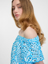 Orsay Blaue gemusterte Damenbluse ORSAY