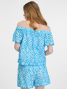 Orsay Blaue gemusterte Damenbluse ORSAY