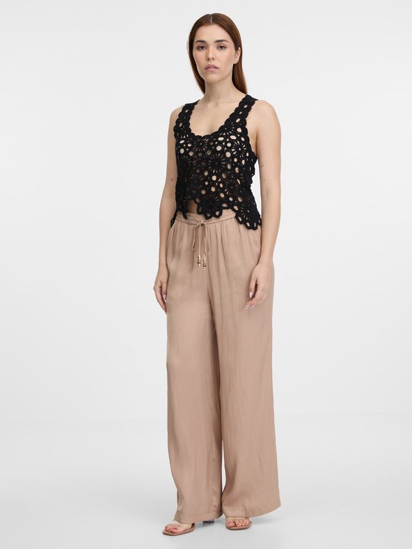 Orsay Schwarzes Damen-Häkeltop ORSAY