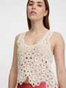 Orsay Cremefarbenes Damen-Häkeltop ORSAY