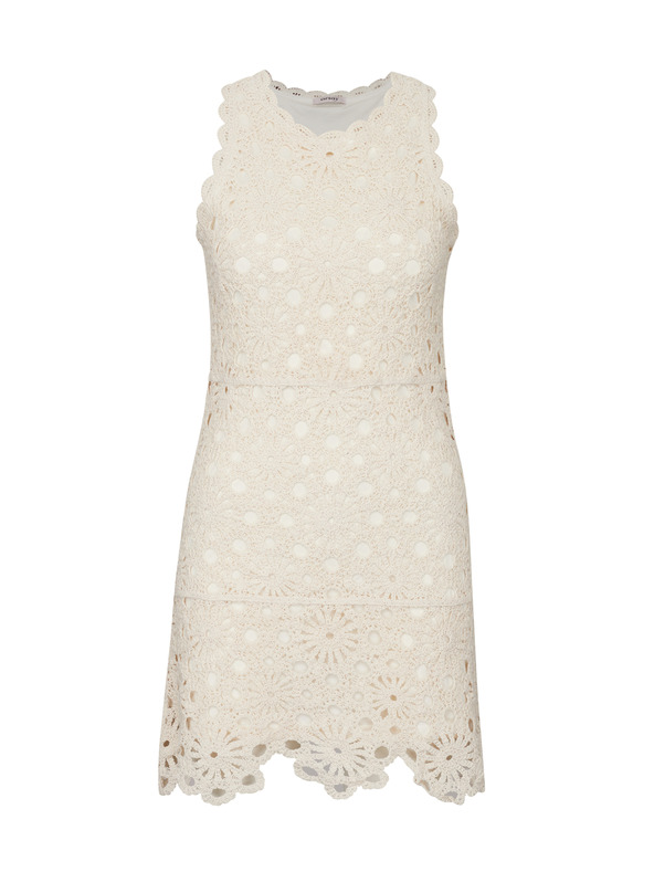 Orsay Cremefarbenes knielanges Damenkleid ORSAY