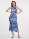 Orsay Blaues gemustertes Damenkleid ORSAY